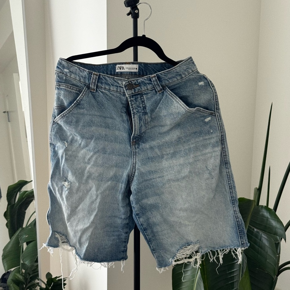 Zara Oversized Denim Shorts